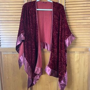Velvet and Satin Swirl Shawl